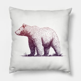 Beary Beautiful Graphic Grizzly Pillow