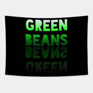 Green Beans - Healthy Lifestyle - Foodie Food Lover - Graphic Typography Tapestry