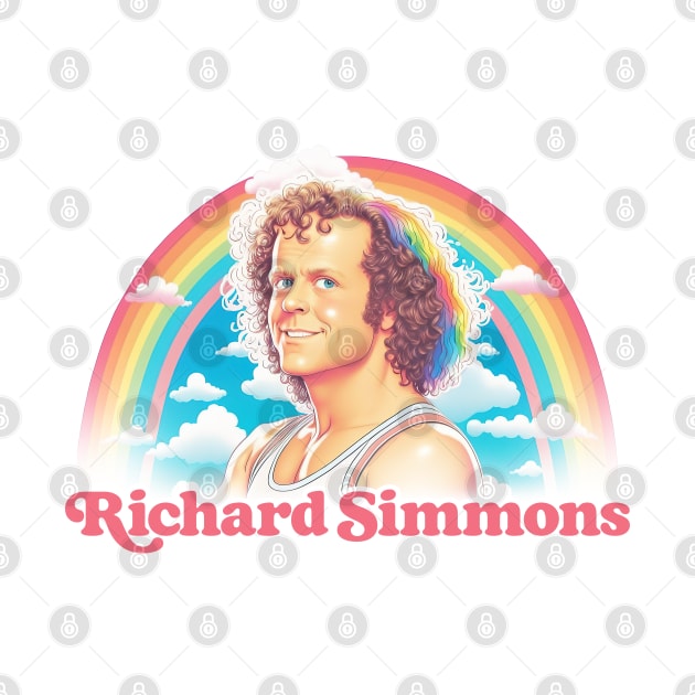 Richard Simmons -- Retro Aesthetic Rainbow Fan Art by DankFutura