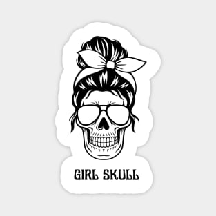 Skull Chic: Girl's Halloween Magnet