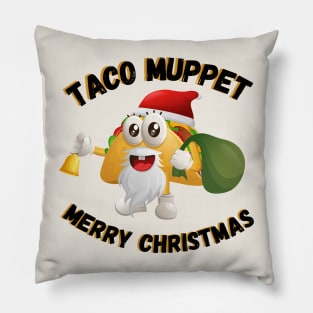 Taco muppet merry Christmas carol Pillow