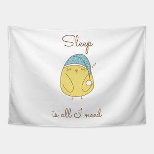 Sleepy chick Tapestry