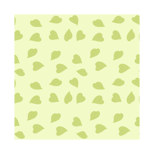 Simple Spring Leaves pattern - Pastel Green T-Shirt