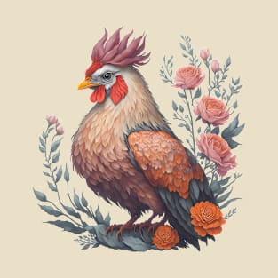 Floral Rooster 7 T-Shirt