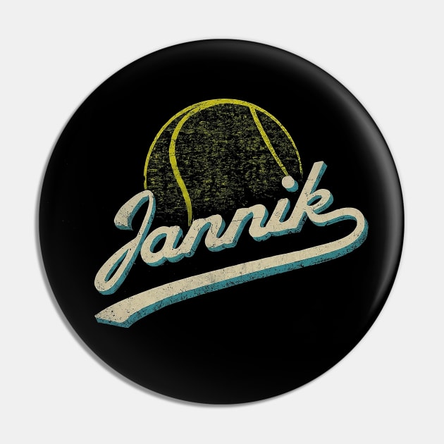 Jannik Sinner - Tennis Ball Pin by Retro Travel Design