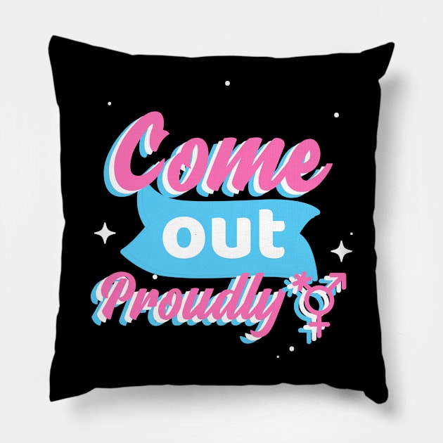 LGBTQ Pride Month T-Shirt Gay Lesbien Queer Trans Community Pillow by Utopia Shop