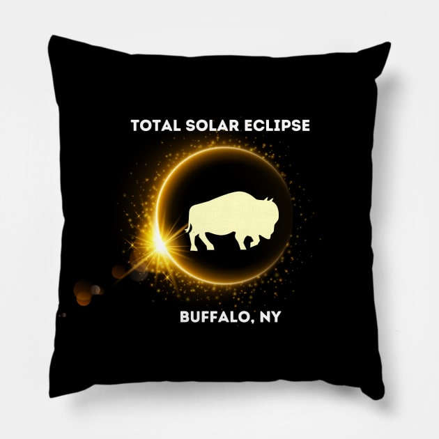 Buffalo Total Solar Eclipse Pillow by Total Solar Eclipse