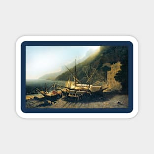 View at Amalfi, Bay of Salerno (1857) by George Loring Brown Magnet