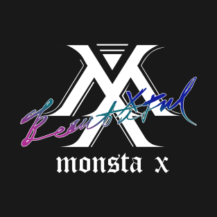 MONSTA X Beautiful Pantone Trio Color Logo T-Shirt