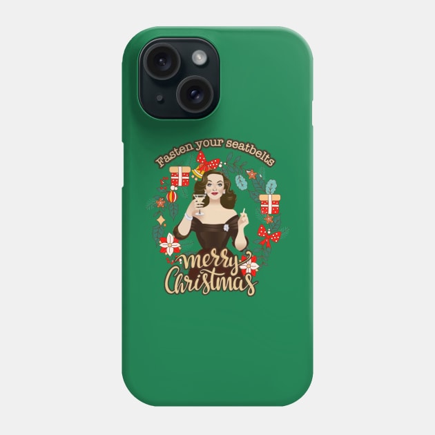 Bette Fasten Your Seatbelts Phone Case by Risky Mulyo