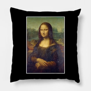 Mona Lisa Restored by Leonardo Da Vinci Print Pillow