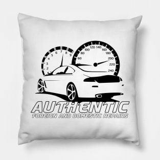 Authentic Auto Black Logo Back Pillow