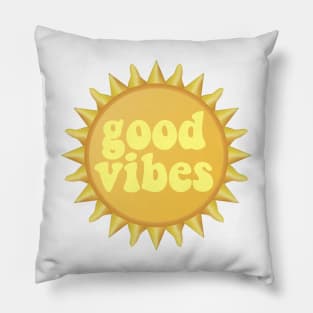 good vibes sun Pillow