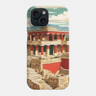 Knossos Greece Tourism Vintage Travel Poster Phone Case