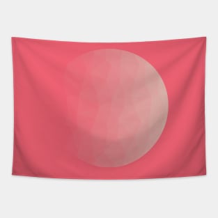 Pink to Coral Abstract Geometric Tapestry
