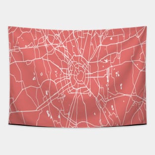 Milan unmarked red map Tapestry