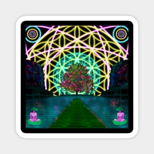 Sacred Geometry - Flower of Life - Path to the Tree of Life Magnet