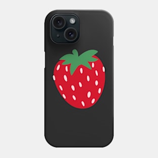 red strawberry drawing Phone Case