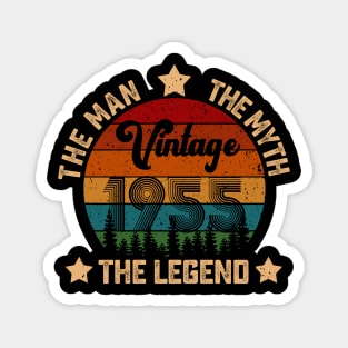 Father's Day Shirt Vintage 1955 The Men Myth Legend 65th Birthday Gift Magnet