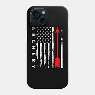 Archery American Flag USA Patriotic Bow Arrows Archer Phone Case