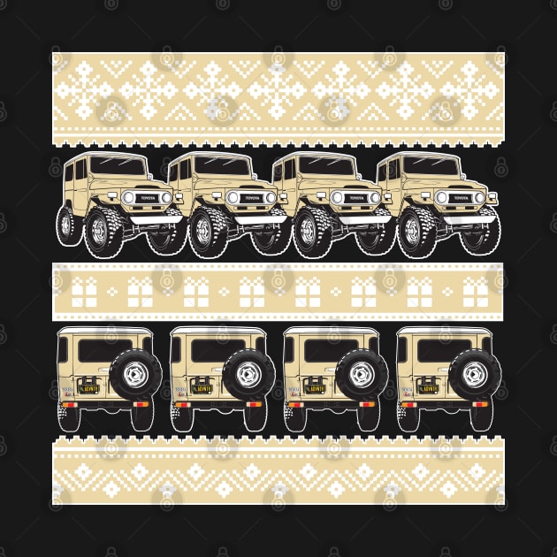 FJ40 Christmas Sweater in Tan by Bulloch Speed Shop