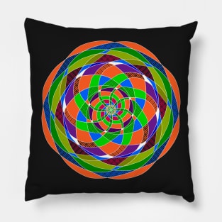 Geometric Carnival Pinwheel Pillow