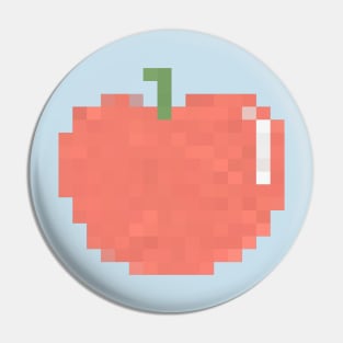 Red Apple Pixel Art Pin