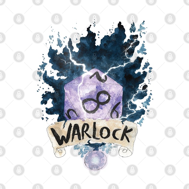 Warlock D&D Class T Shirt by FoxFallArt