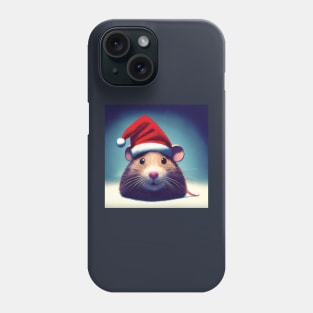 Christmas Mouse in Santa Hat Phone Case