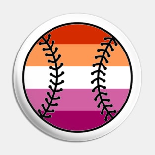 Lesbian Baseball Pride Pin