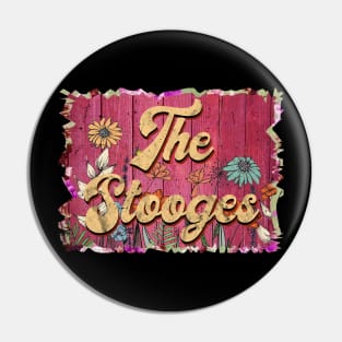 Classic Stooges Personalized Flowers Proud Name Pin