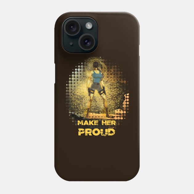 Lara Croft (Tomb Raider) | "Make Her Proud" Collection Phone Case by Gold Female Heroes