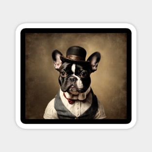 Victorian Dog Portrait Serious Magnet