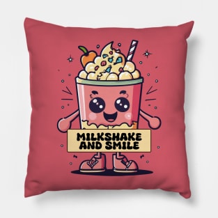 milkshake and smile Pillow