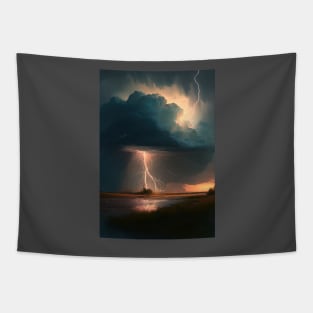 Thunder and Lightening Landscape Tee Tapestry