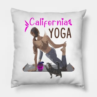 yoga...love....California Pillow