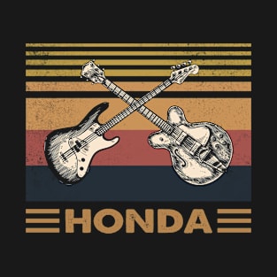 Retro Design Honda Proud Name Guitars Anime T-Shirt