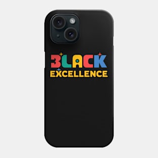 🤎 Black Excellence, Black Pride, Colorful Text Art Design Phone Case