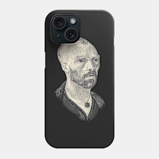 Vincent van Gogh Self Portrait in Vintage Sepia Phone Case