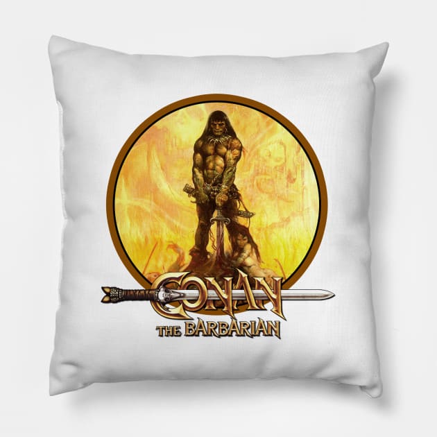 Conan the Barbarian (Alt Print) Pillow by Miskatonic Designs