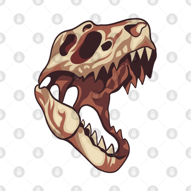 Dinosaur skull by Holailustra