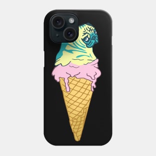 ice cream pug doodle Phone Case