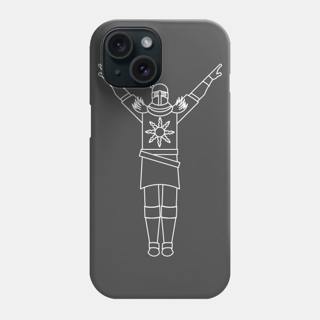 Solaire - Praise the Sun - White Lines Phone Case by Slappers