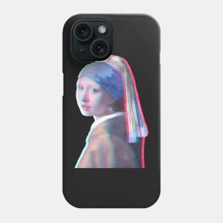 Girl with a pearl earring colourfull Phone Case