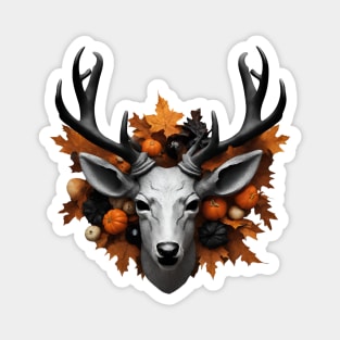 halloween fall deer with huge antlers Magnet