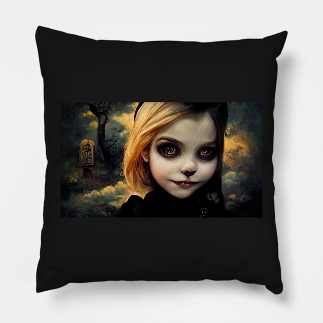 Stormy Jane 6 Pillow by Pugosaurus