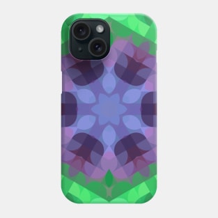 Retro Mandala Flower Purple and Green Phone Case