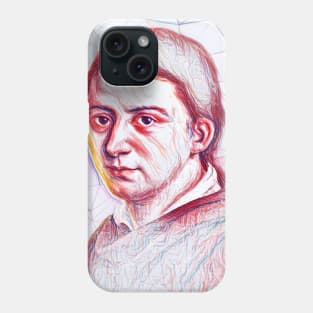 Friedrich Schlegel Portrait | Friedrich Schlegel Artwork | Line Art Phone Case