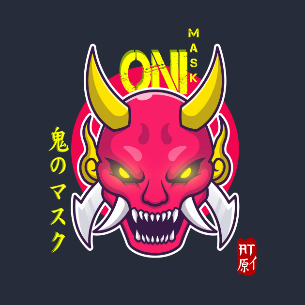 Japanese Oni Mask Chibi by AlbertoTand