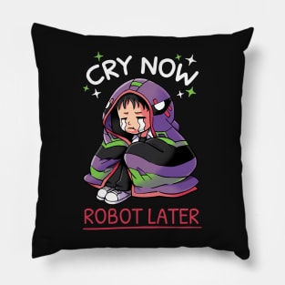 Cry Now, Robot Later // Shinji Ikari, Evangelion, Anime Pillow